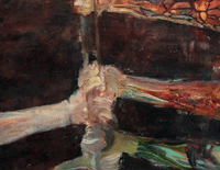 Arms.  Oil on Fabric.